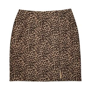 Vintage First Option Leopard Print Mini Skirt Size 10